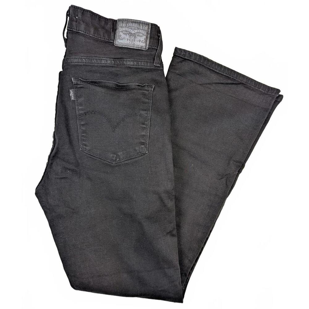 Levi's 725 High Rise Bootcut Women's Size 30 Flared Black Denim Jeans